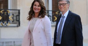 French President Receives Bill Gates, the co-Founder of the Microsoft Company At Elysee Palace
