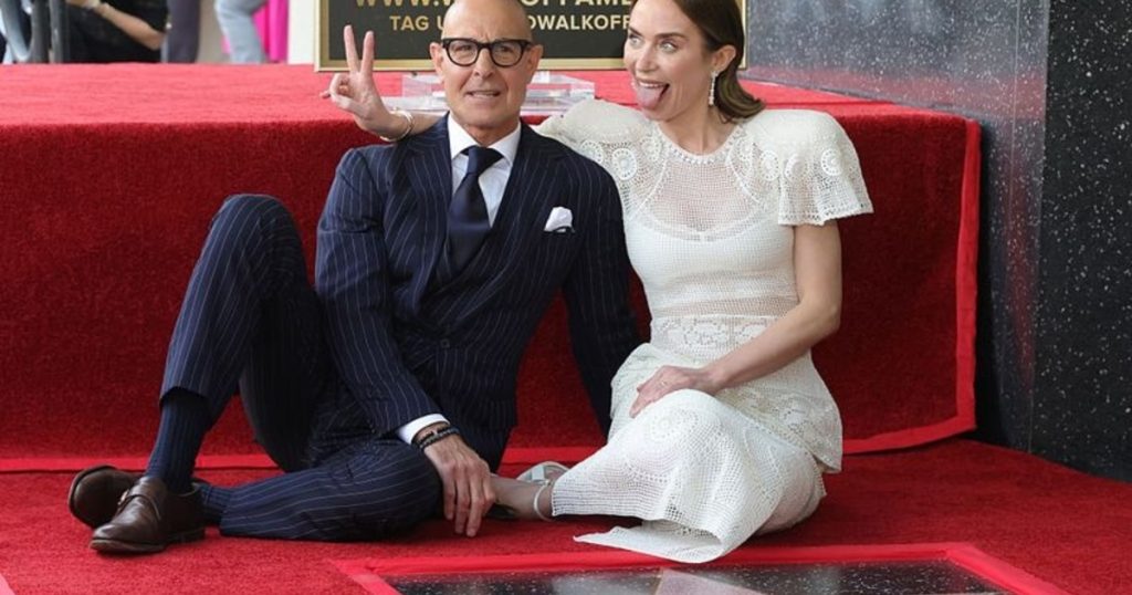 Stanley Tucci And Emily Blunt Honored With Star On Hollywood Walk Of Fame